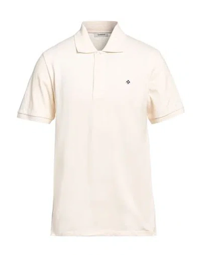 Sandro Man Polo Shirt Cream Size Xl Cotton In White