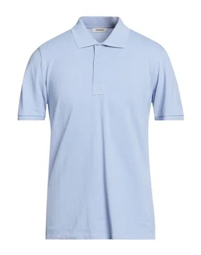 Sandro Man Polo Shirt Light Blue Size Xl Cotton
