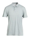 Sandro Man Polo Shirt Light Blue Size Xxl Linen