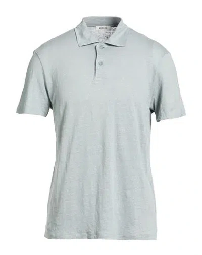 Sandro Man Polo Shirt Light Blue Size Xxl Linen