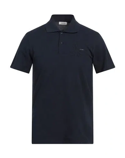 Sandro Man Polo Shirt Navy Size L Cotton