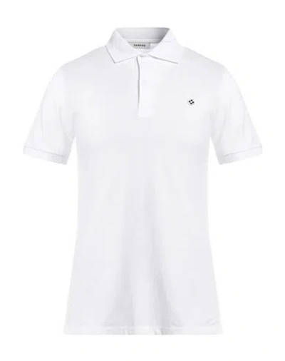 Sandro Man Polo Shirt White Size L Cotton