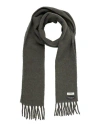 Sandro Man Scarf Military Green Size - Alpaca Wool, Polyamide In Green