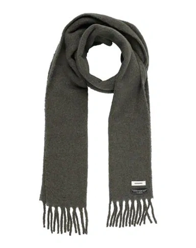 Sandro Man Scarf Military Green Size - Alpaca Wool, Polyamide