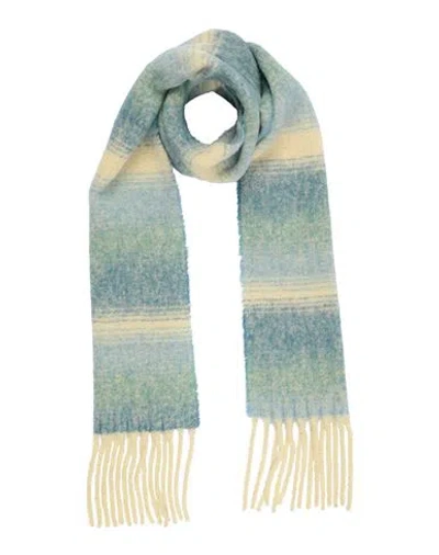 Sandro Fringed Alpaca-blend Scarf In Blue