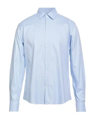Sandro Man Shirt Azure Size Xl Cotton In Blue