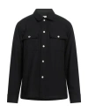 Sandro Man Jacket Black Size S Cotton, Polyamide, Elastane In Black
