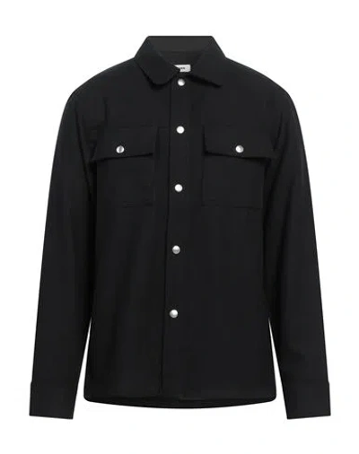 Sandro Man Shirt Black Size M Wool, Polyester, Brass