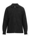 Sandro Man Shirt Charcoal Size Xl Virgin Wool, Polyester In Grey
