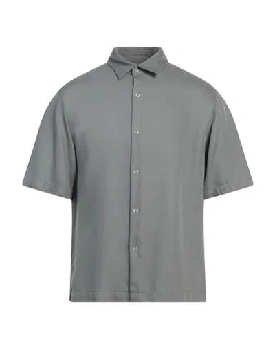 Sandro Man Shirt Grey Size M Lyocell, Viscose