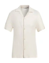 Sandro Man Shirt Ivory Size Xl Lyocell In White