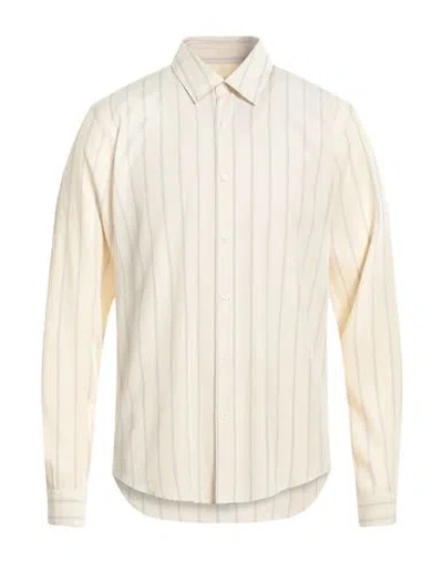 Sandro Man Shirt Ivory Size Xl Viscose In White