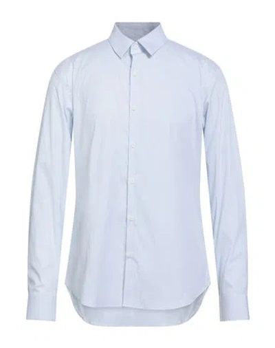 Sandro Man Shirt Light Blue Size Xl Cotton, Polyacrylic, Elastane