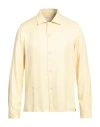 Sandro Man Shirt Light Yellow Size Xl Viscose