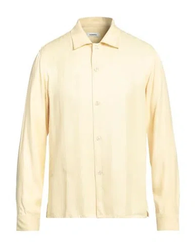 Sandro Man Shirt Light Yellow Size Xl Viscose