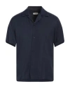 Sandro Man Shirt Midnight Blue Size M Viscose