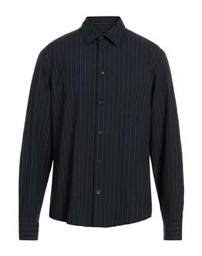 Sandro Man Shirt Midnight Blue Size S Polyester, Viscose, Elastane