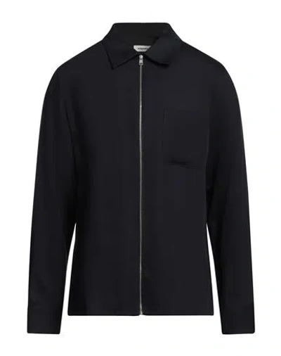 Sandro Man Shirt Midnight Blue Size Xl Lyocell, Viscose