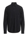 Sandro Man Shirt Midnight Blue Size Xl Viscose