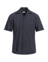 Sandro Pinstriped Woven Shirt In Blue