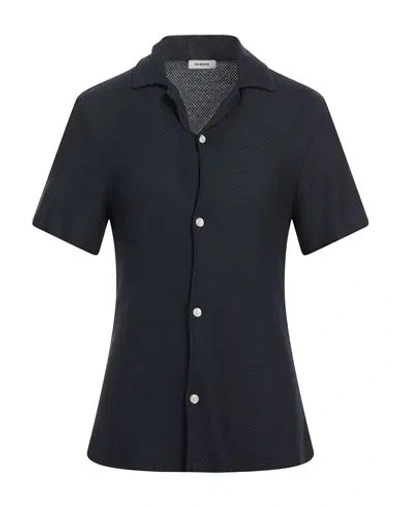 Sandro Man Shirt Navy Size M Lyocell