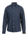 Sandro Man Shirt Navy Size Xl Linen