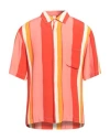 Sandro Man Shirt Red Size Xl Viscose
