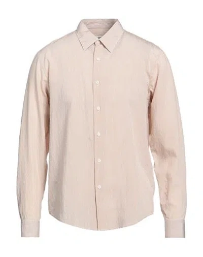 Sandro Man Shirt Sand Size Xl Lyocell, Polyamide In Beige