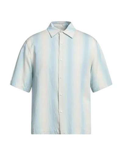 Sandro Gradient-stripes Short-sleeve Shirt In Blue