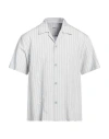 Sandro Man Shirt Sky Blue Size S Viscose, Polyamide In Blue