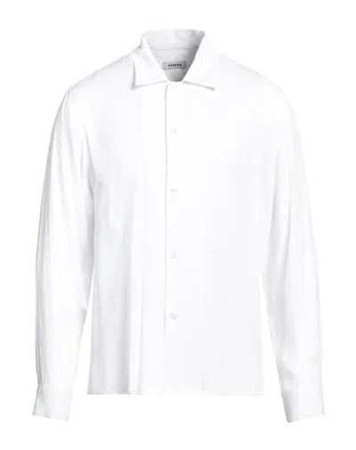 Sandro Man Shirt White Size L Viscose