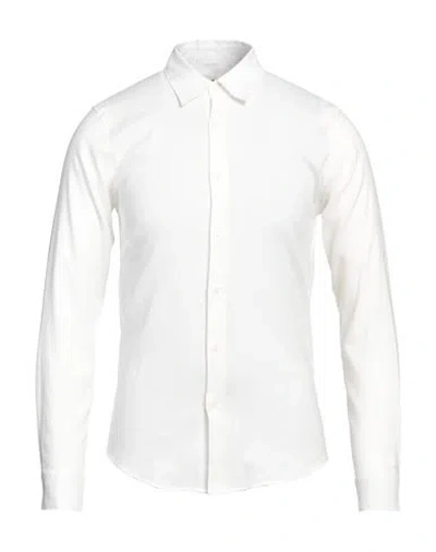 Sandro Man Shirt White Size S Cotton, Linen, Lyocell