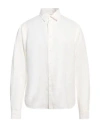 Sandro Man Shirt White Size Xl Linen In White