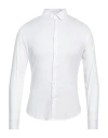 Sandro Man Shirt White Size Xs Cotton, Polyamide, Elastane In White