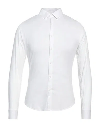 Sandro Man Shirt White Size Xs Cotton, Polyamide, Elastane