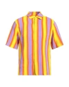 Sandro Man Shirt Yellow Size Xs Viscose In Yellow