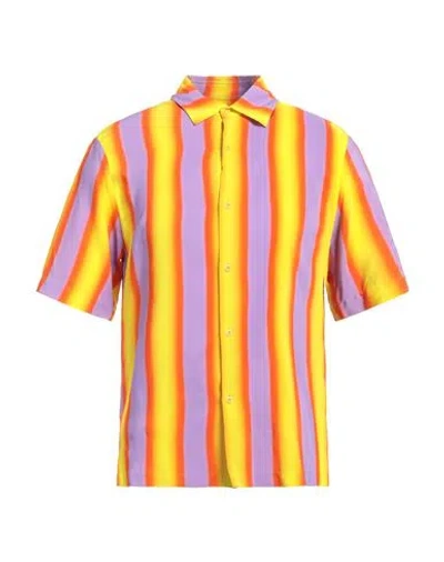 Sandro Man Shirt Yellow Size Xs Viscose