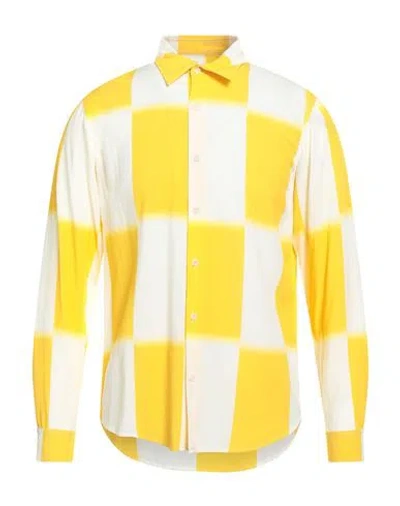 Sandro Man Shirt Yellow Size Xl Viscose