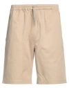 Sandro Man Shorts & Bermuda Shorts Beige Size 24 Cotton, Lyocell, Elastane In Beige
