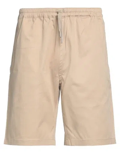 Sandro Man Shorts & Bermuda Shorts Beige Size 24 Cotton, Lyocell, Elastane