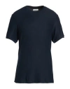 Sandro Man Sweater Blue Size L Viscose, Polyamide