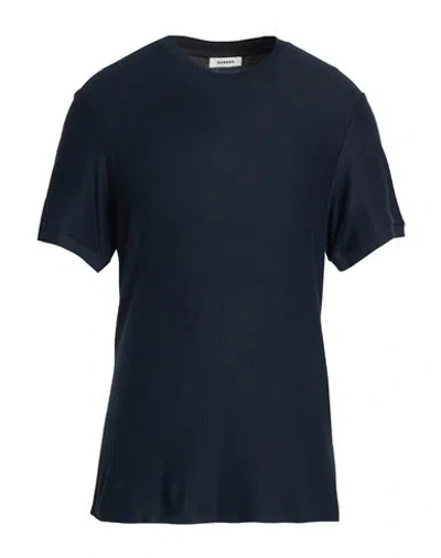 Sandro Man Sweater Blue Size L Viscose, Polyamide