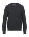 Sandro Man Sweater Charcoal Size Xl Wool, Acrylic In Black