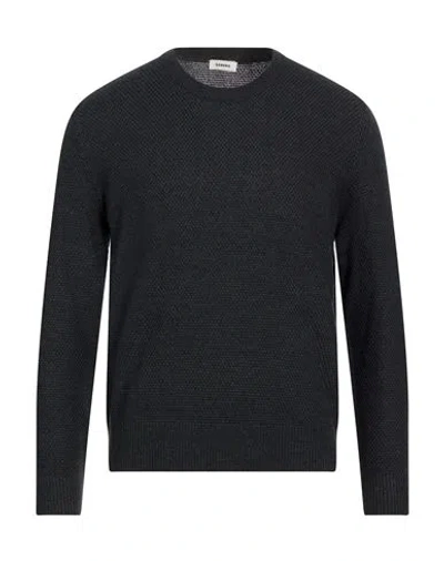Sandro Man Sweater Charcoal Size Xl Wool, Acrylic In Black
