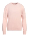 Sandro Man Sweater Light Pink Size Xl Wool, Cashmere