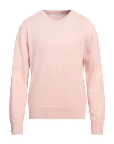 Sandro Man Sweater Light Pink Size Xl Wool, Cashmere