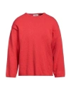 Sandro Man Sweater Red Size S Cotton, Polyamide, Elastane In Red
