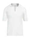 Sandro Man Sweater White Size Xl Cotton, Polyester In White