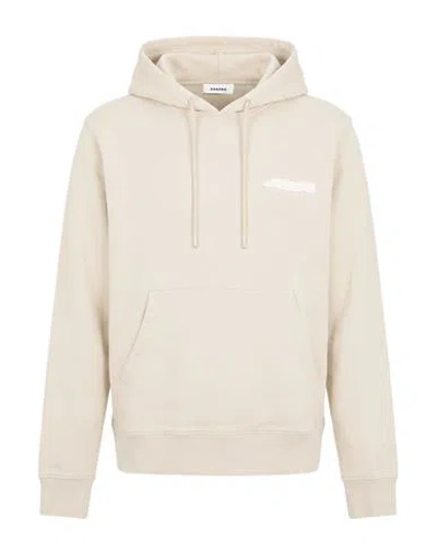 Sandro Man Sweatshirt Beige Size S Cotton, Elastane, Rubber In Neutral