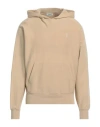 Sandro Man Sweatshirt Beige Size Xl Cotton, Elastane In Beige